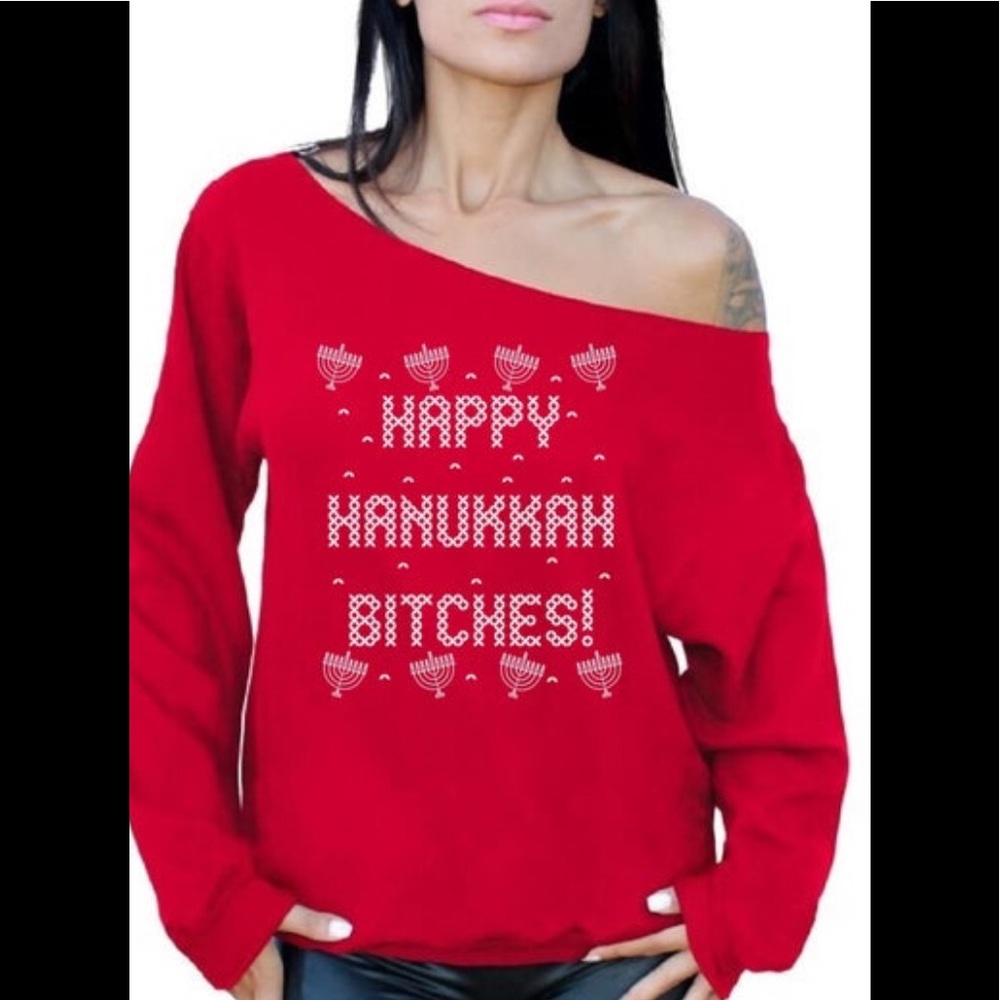 Slouchy Hanukkah Sweatshirt - fun!
